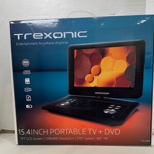 Black Portable DVD Player with 15.4-Inch Screen
